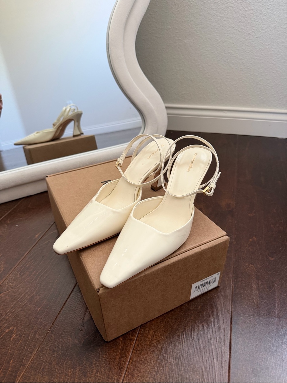 Reformation Natasha Pumps White Patent